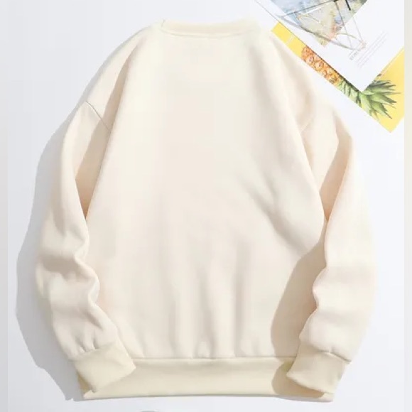 NEW! Dead Inside But Caffeinated Beige Tan Beige Sweatshirt - Picture 2 of 6